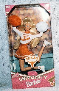 1996 University of Texas Cheerleader Barbie Doll Toys
