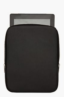 KRISVANASSCHE Exclusive Black Leather Hiking Backpack With Tablet Case for men