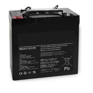 Werker 12V 55AH AGM Flame Retardant Battery   WKA12 55C/FR