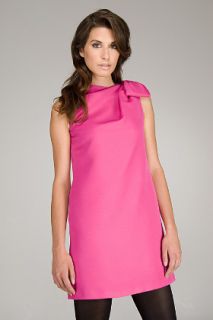 Valentino Red  Bow Tie Magenta Shift Dress for women