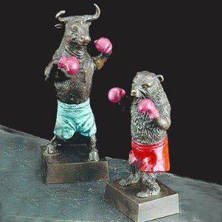 Boxing Bull Bear Statues