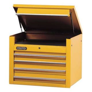 Proto J453427 4YL Tool Chest, 34 In, 4 Dr, Yellow