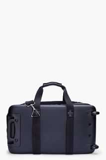 KRISVANASSCHE Black Rolling Suitcase With Laptop Case for men