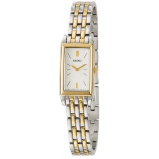 Seiko Womens Bracelet Stainless and Yellow Goldplated Steel Quartz