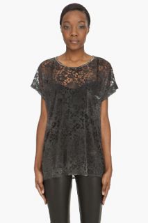 Diesel Grey Lace T bali f T shirt for women