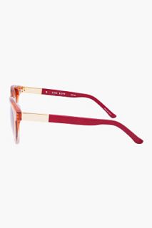 The Row Burgundy Round Horn Sunglasses for women