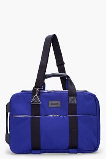 KRISVANASSCHE Small Blue Rolling Suitcase With Laptop Case for men