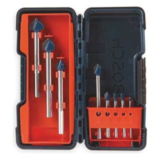 Bosch GT3000 Glass And Tile Bit Set, 1/8 3/4, 8 Pc