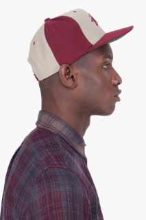 Stussy Burgundy Stock Baseball Cap for men