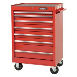 Proto J442742 7RD Rolling Cabinet, 27 In, 7 Dr, Red