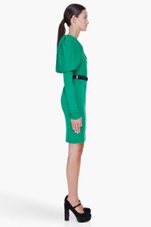 Lanvin Green Wool 22 Fbg Dress for women