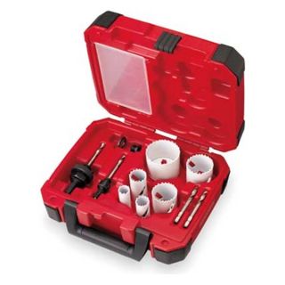 Milwaukee 49 22 4095 Electricians Hole Saw Kit, 10 Pc