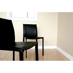 Belleme Black Leather Dining Chair (Set of 2)