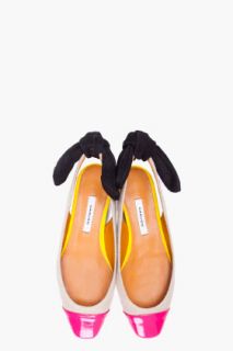 CARVEN Beige Bow Back Flats for women