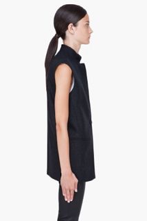 See by Chloé Black Mandarin Collar Vest for women