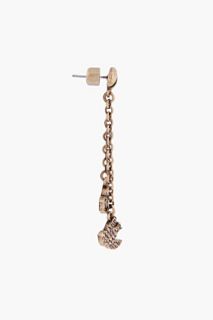 Marc By Marc Jacobs Gold Textured Flight Pendant Earrings for women