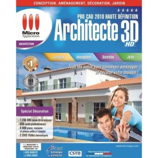 3D ARCHITECTE PRO CAD 2010 / PC DVD ROM WINDOWS 7 VISTA XP   Tous les