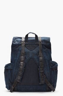 Diesel Indigo Denim Fully Backy hob Backpack for men