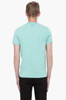 G Star Pastel Green V neck T shirt for men