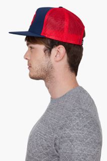 Stussy Navy Combo Trucker Ballcap for men