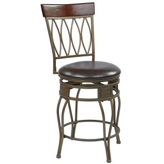 Cosmo 24 inch Ash Metal Upholstered Swivel Barstool Today $83.99