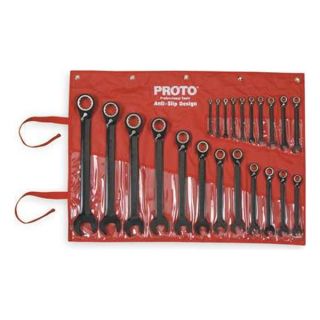 Proto JSCVM 22S Ratcheting Wrench Set, Metric, 12 pt, 22 PC