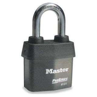 Master Lock 6125N Keyed Padlock, H 1 3/8 In, Boron Alloy, KD