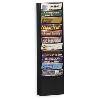 Durham 402 08 Literature Rack, Compartment 11, Blk