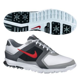 Nike Mens Air Range WP White/ Red/ Grey Golf Shoes (Blem)