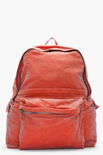 Ann Demeulemeester Rust Treated Corduroy Backpack for men