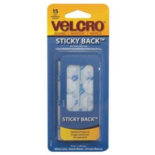 Velcro 90070 Reclosable Fastener, White, 5/8 In, PK 15