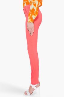 Matthew Williamson Neon Coral Cropped Pants for women