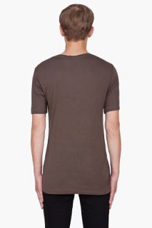 BLK DNM Olive Grey Scoopneck T shirt for men