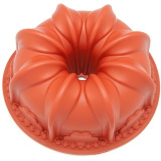 Freshware Crown Fluted Bundt Cake Silicone Mold/ Pan