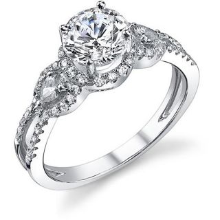 18k White Gold 1 2/5ct TDW Diamond Engagement Ring (H I, SI1 SI2