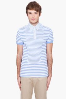 J. Lindeberg Cornflower Striped Polo for men