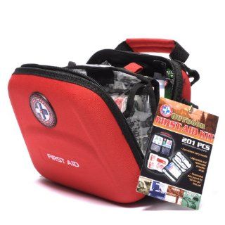 OUTDOOR FIRST AID KIT 201 PC FOR CAMPING, BOATING, FISHING