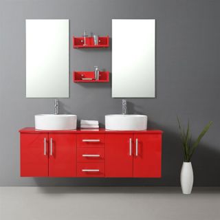 CLEA Kit salle de bain rouge   Achat / Vente ENSEMBLE MEUBLE SDB CLEA