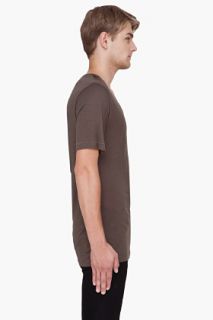 BLK DNM Olive Grey Scoopneck T shirt for men
