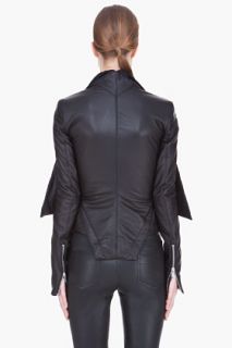Gareth Pugh Black Leather Triangle Jacket for women