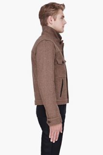 Kenzo Brown Wool Two in one Outerwear Jacket for men