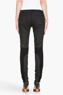 Rag & Bone Rb500 Leather Front Jeans for women