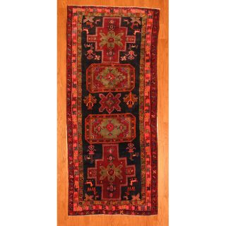 Persian Hand knotted Navy/ Red Hamadan Wool Rug (49 x 108) Was $549