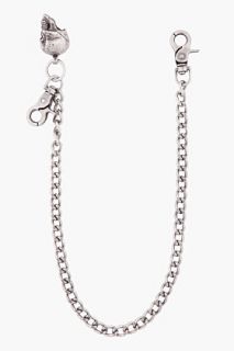 John Varvatos Skull Curb Chain Keychain for men