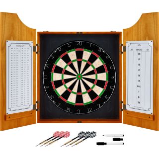 TG Solid Wood Dart Cabinet Set   Pro Style Board and Darts Today $82