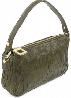 Studio Pollini Handbags   Olive Green Pleated Leather