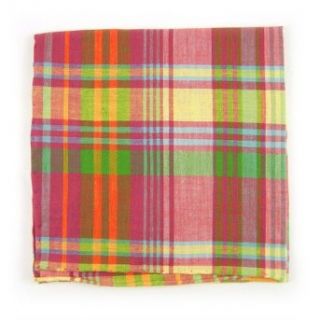 100% Cotton Rose, Kelly and Butter Powered Madras Plaid