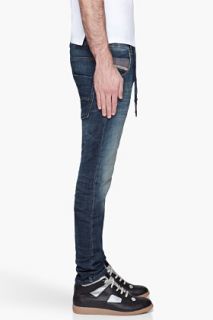 Diesel Indigo Faded Krooley Joggjeans for men