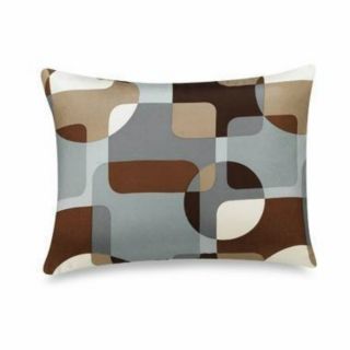Parker Silk Geometric Taupe Decorative Pillow