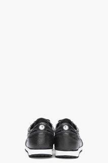 Diesel Black Snakeskin Pass On Sneakers for men